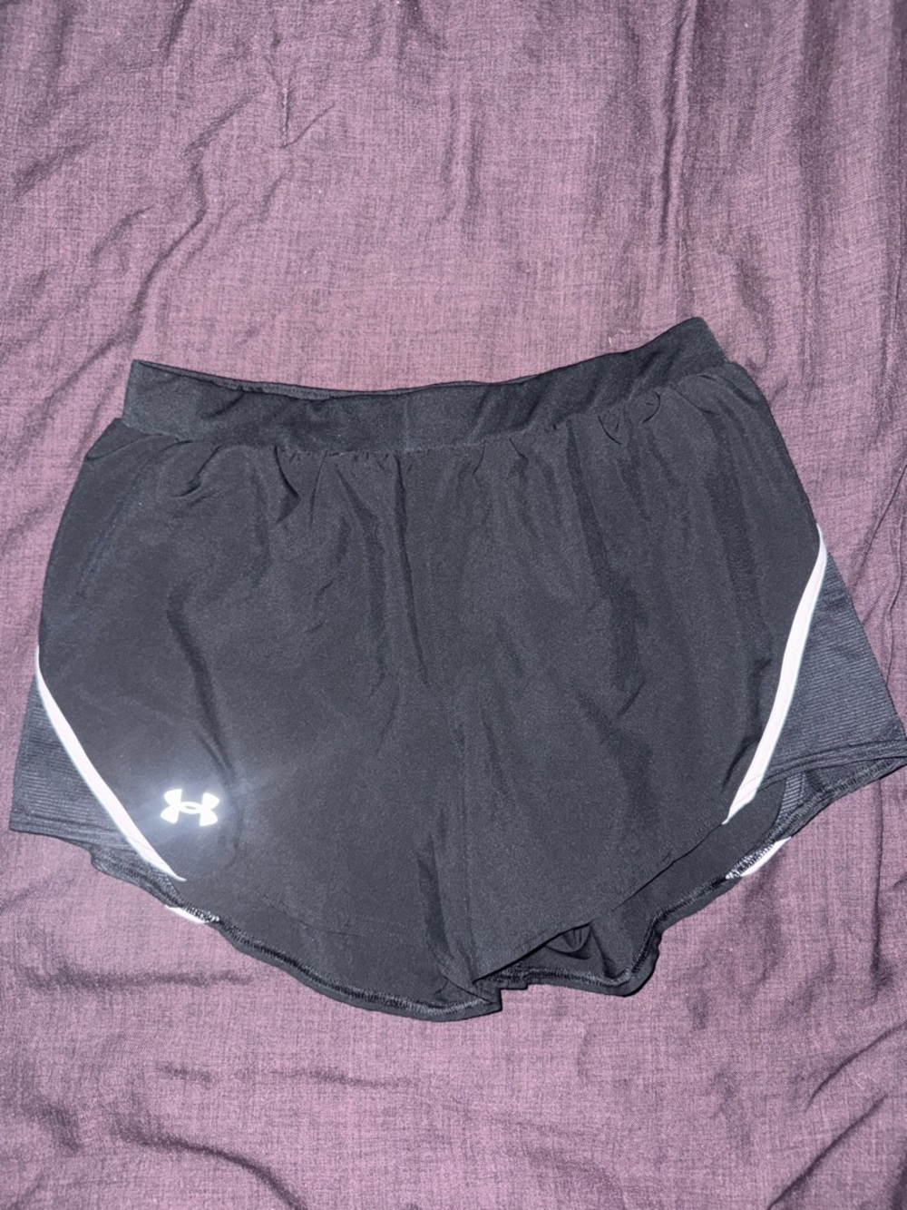 Under Armour Black Women’s Athletic Shorts with White Trim